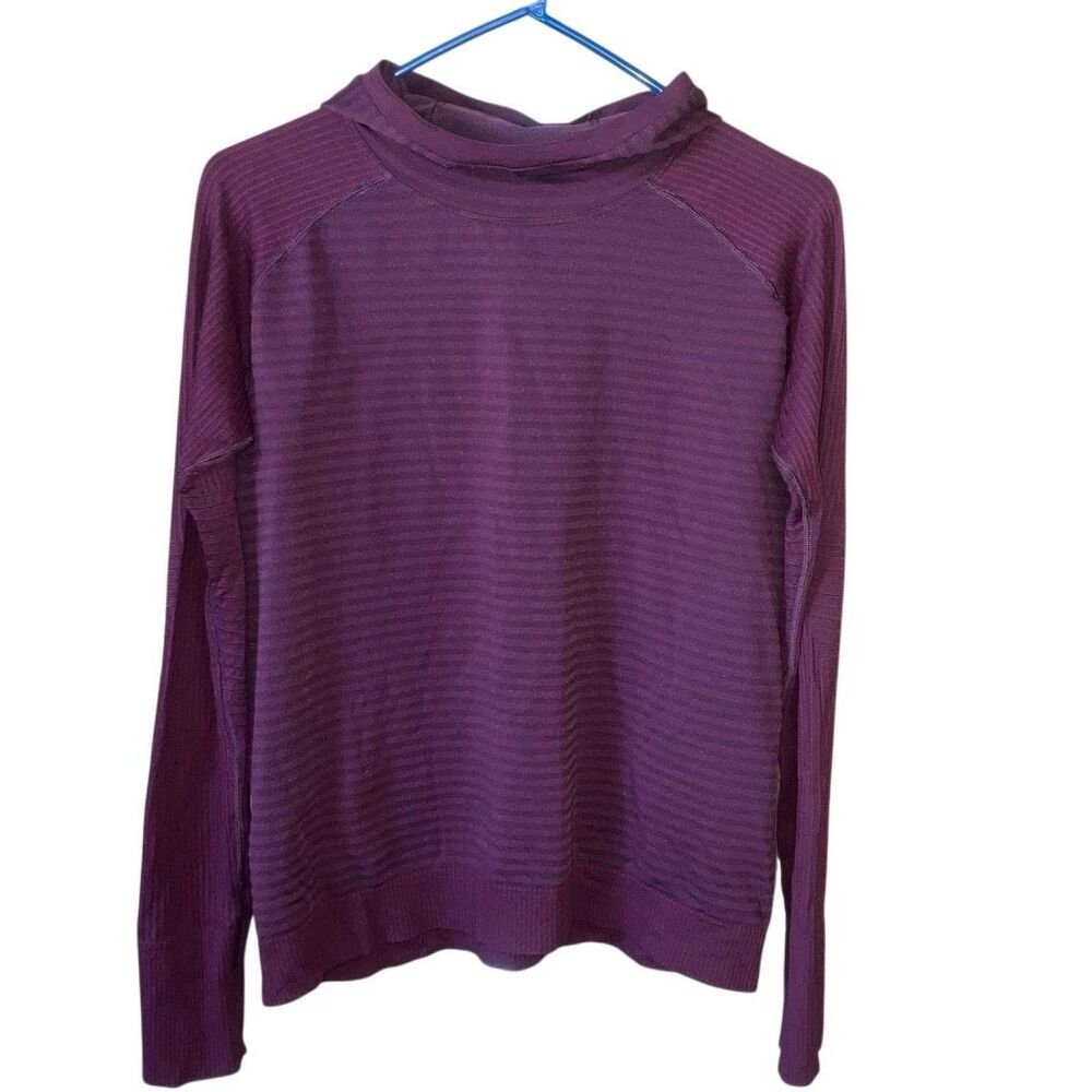 Lululemon Keep The Heat Thermal Hoodie In Dark Adobe wool blend sz 10 #758 - Picture 2 of 6